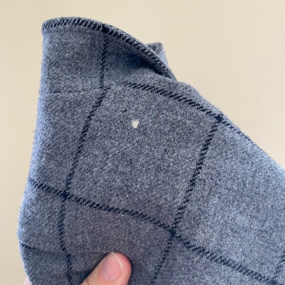 Vintage Pendleton Petite Wool Grey Black Plaid Button Down Jacket Size 12 - Picture 10 of 13